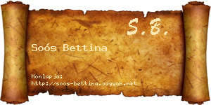 Soós Bettina névjegykártya