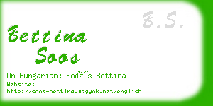 bettina soos business card